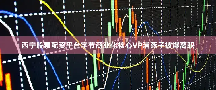 西宁股票配资平台字节商业化核心VP浦燕子被爆离职